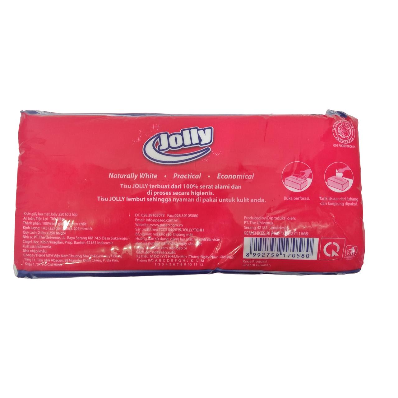 JOLLY Tissue Tisu Wajah Halus Lembut 2 Ply 250 Sheets