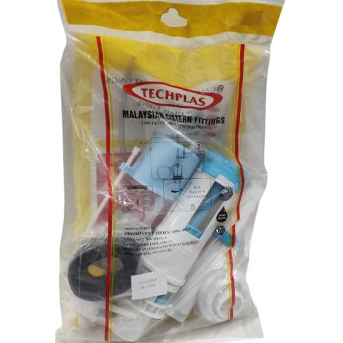 TECHPLAS Alat Perlengkapan Kloset Monoblok Dual Flush Bulat Set