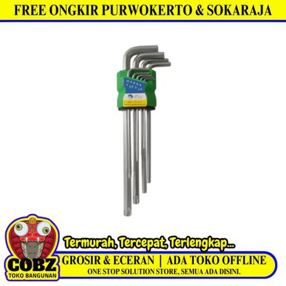 T 1.5 - T 10 / JOZU Kunci L Bintang Torx Key Panjang 9 Pcs Set