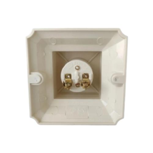 BROCO 1210 Fitting Tempat Lampu Plafon Atap Tempel Kotak Besar Cream