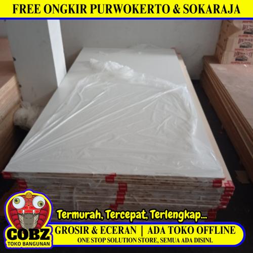 18 MM X 120CM X 240CM / TM Blockboard Melamin 1 Sisi Doff Putih Lembar