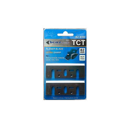 7 MM x 82 MM / BENZ WERKS BZ-8190 Mata Ketam Sugu Mesin Serut Kayu Planer Blade Set