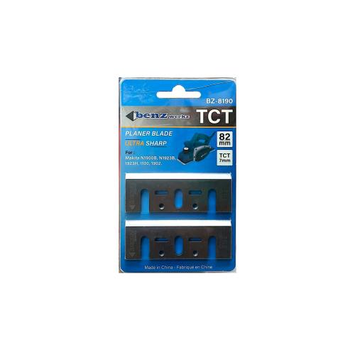7 MM x 82 MM / BENZ WERKS BZ-8190 Mata Ketam Sugu Mesin Serut Kayu Planer Blade Set
