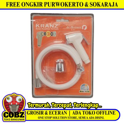 1/2 IN x 120 CM / KRANZ S-01 Jet Shower Cebok Toilet Plastik PVC Set