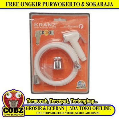 1/2 IN x 120 CM / KRANZ S-01 Jet Shower Cebok Toilet Plastik PVC Set