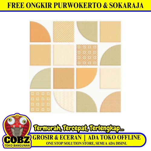 25 CM x 25 CM / UNO ARIA Keramik Lantai Kamar Mandi Matte Beige Dus