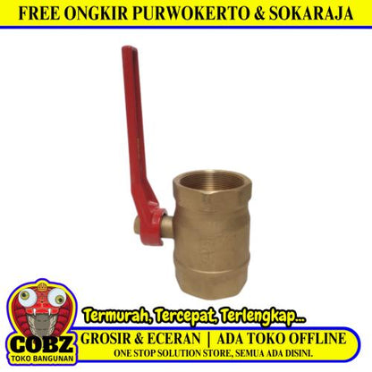 2 1/2 IN / ONDA Stop Kran Drat Dalam Ball Valve Engkol Kuningan