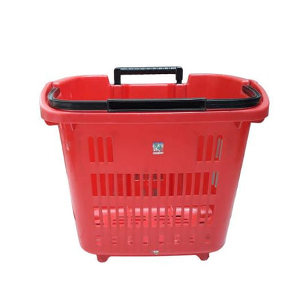 TM Keranjang Belanja PVC Plastik Besar Merah
