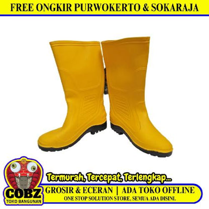 NO 42/NEW ERA Sepatu Boot Kebun Pabrik Proyek Safety Karet Kuning Set