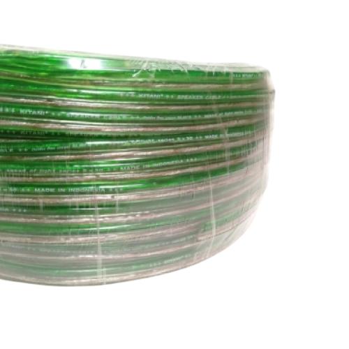2 INTI x 30 MM x 50 M / KITANI Serabut Kabel Audio Tembaga SNI Hijau Kuning Roll