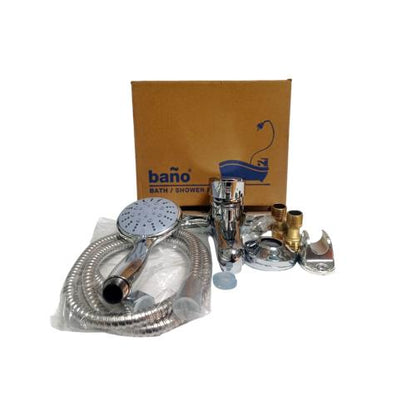 1/2 IN / BANO SL 113 Kran Shower Panas Dingin Stainless + Selang + Shower Set