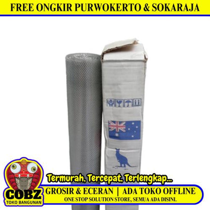 2.5 MM x 5 MM x 100 CM x 10 M / MDS Strimin Nyamuk Parabola Alumunium Silver Roll