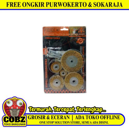 FREED Mata Bor Sikat Kawat Gerinda Mini Wire Brush Set