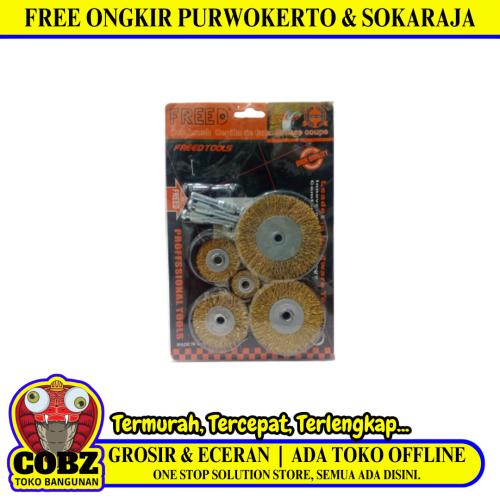 FREED Mata Bor Sikat Kawat Gerinda Mini Wire Brush Set