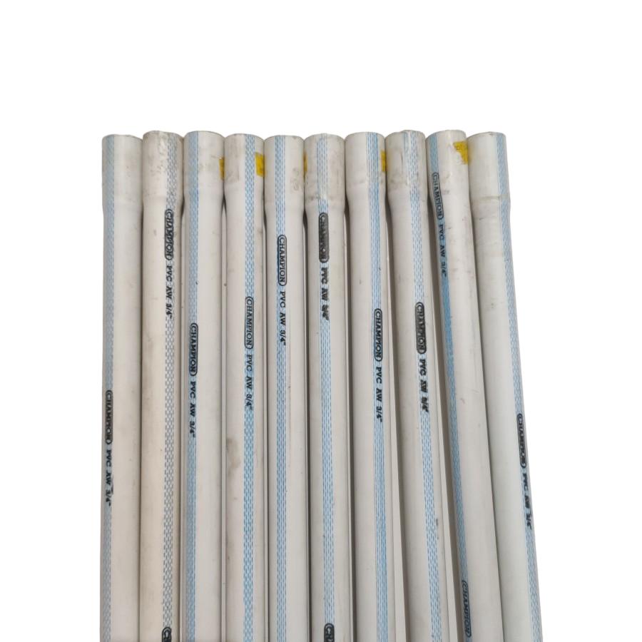 3/4 IN x 400 CM / CHAMPION AW Lis Biru Pipa Pralon Paralon PVC Putih Batang