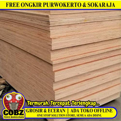 15 MM X 120 CM X 240 CM / KLI Triplek Multiplek Papan Meranti Full Lembar