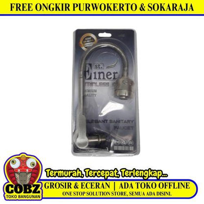 1/2 IN / EINER Kran Angsa Fleksibel Sink BCP Tembok Stainless