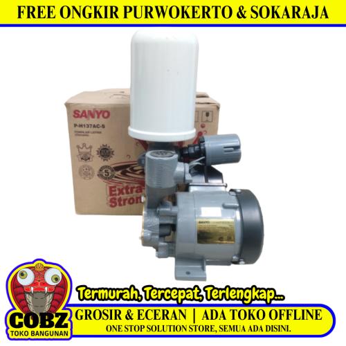 SANYO PH 137AC-S Pompa Air Sumur Dangkal Semi Jet Pump Otomatis Set