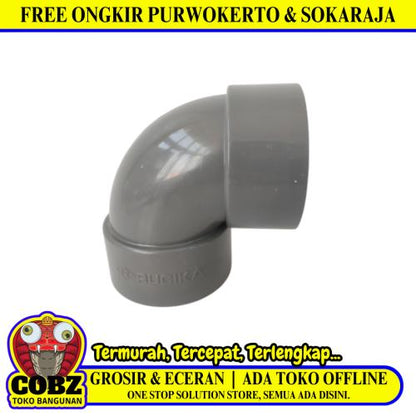 2 1/2 INCH / RUCIKA D-DL Elbow Knee Keni L Sambungan Fitting Pipa PVC
