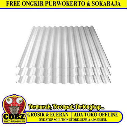 0.25 MM x 75 CM x 5 M / TM Spandek Galvalum Gelombang Kecil Lembar