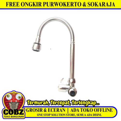 1/2 IN / BANO 307 Kran Angsa Fleksibel Sink BCP Tembok Stainless