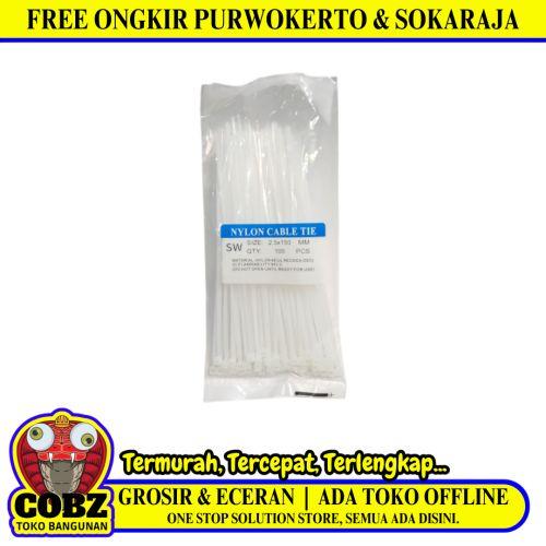 2.5 MM x 150 MM / SW Kabel Cable Ties Tali Ripet 15 CM Putih Pack