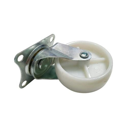 3 IN / TM Roda Hidup Trolly Non Rem Plat Nylon Putih