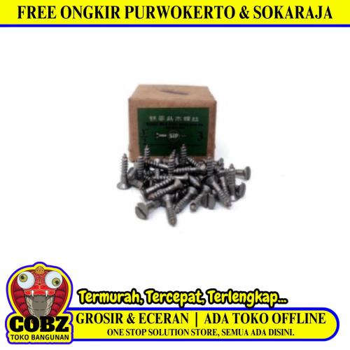 1/2 IN / SIP Sekrup Baut Kayu Rata Minus Wood Screw Dus