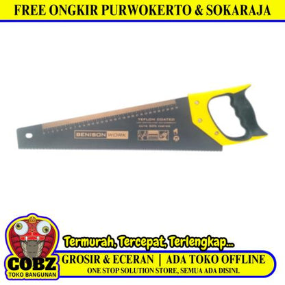 18 IN / BENISON Gergaji Kayu Pohon Tangan Hand Saw Gagang Karet