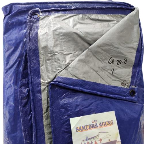 6 M X 8 M / TM A5 Terpal Tarpaulin Tutup Plastik PVC Warna Luar Warna Dalam