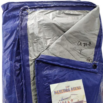 6 M X 8 M / TM A5 Terpal Tarpaulin Tutup Plastik PVC Warna Luar Warna Dalam