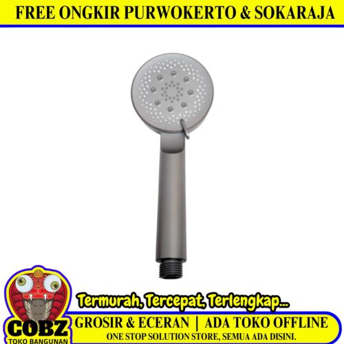 1/2 IN / COBZ NP13-G Kepala Shower Tangan Kamar Mandi Abu-abu PVC
