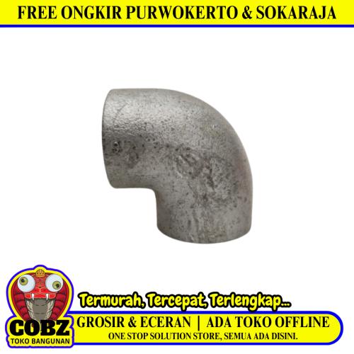1 IN / G Knee Drat Dalam Keni L Faucet Elbow Fitting Pipa Besi