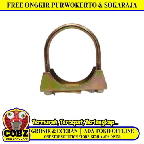 2 1/2 IN / TM Klem Pipa Bracket Knalpot Exhaust Clamp U Bolt Besi