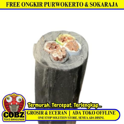 4 INTI x 25 MM / ETERNA NYY Tunggal Kabel Tembaga SNI Hitam Meter