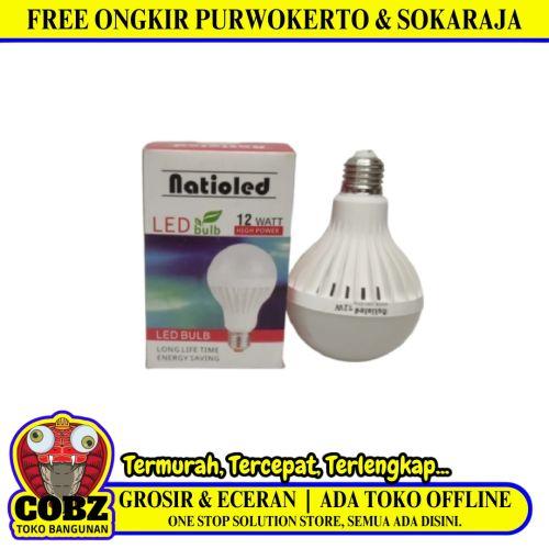 12 WATT / NATIOLED LED Lampu Bohlam Bulb Moto Putih