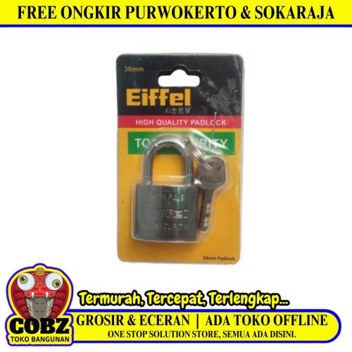 30 MM / EIFFEL 02 Gembok Pintu Pagar Padlock Anti Maling Leher Pendek