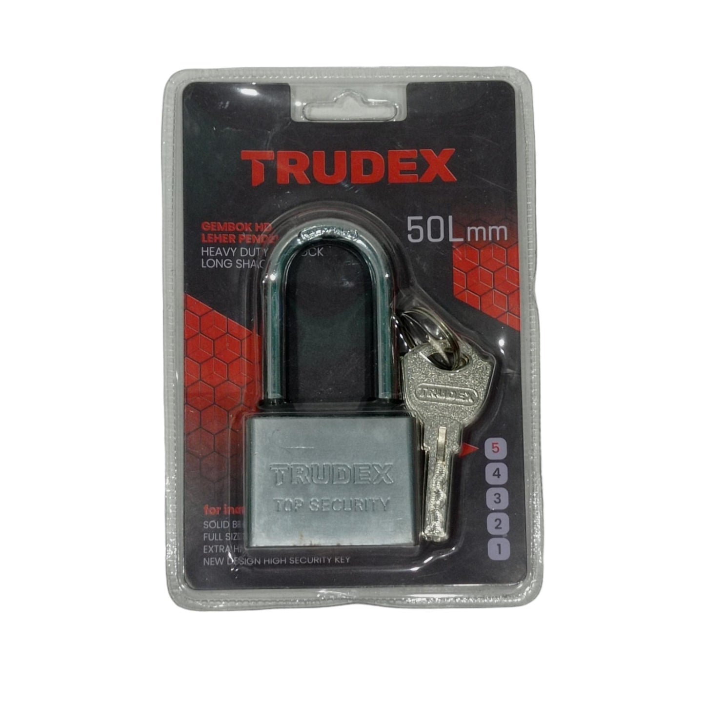 50 MM / TRUDEX Gembok Pintu Pagar Padlock Anti Maling Leher Panjang