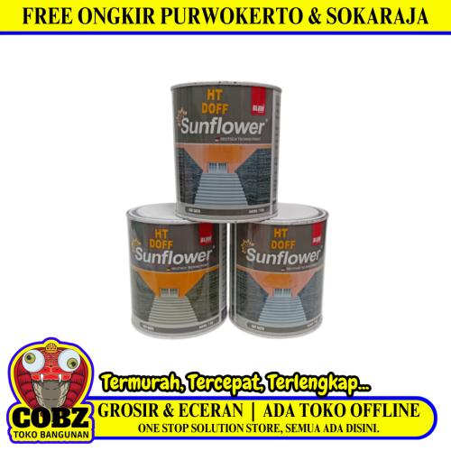 1 KG / SUNFLOWER DOFF Cat Batu Alam Marka Jalan Aspal Kaleng
