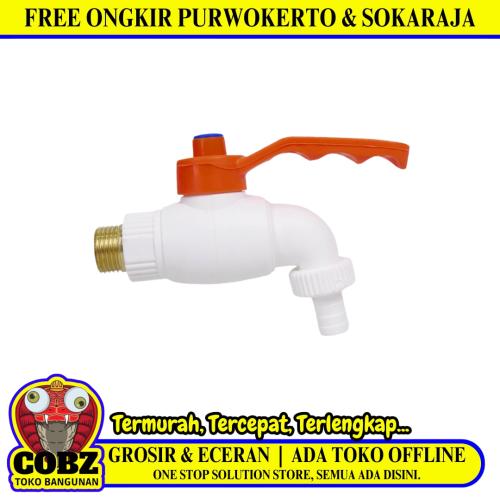 1/2 IN / LUPEX Kran Air Tembok Taman Kamar Mandi Plastik PVC