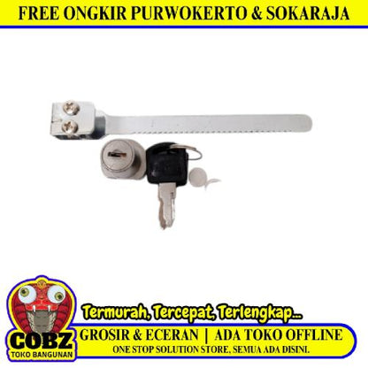 19 MM / FASTER Kunci Etalase Kaca Pintu Geser Sliding Glass Lock Set