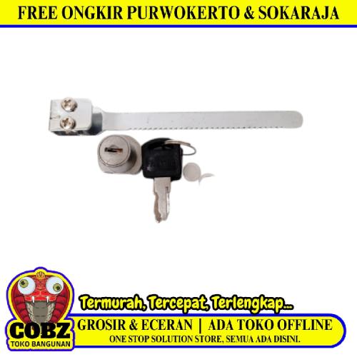 19 MM / FASTER Kunci Etalase Kaca Pintu Geser Sliding Glass Lock Set