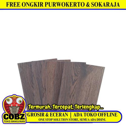 1 MM x 15.2 CM x 91.4 CM / COBZ M11 Vinyl Lantai Lem Sticker Coklat Dus