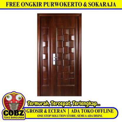 5 CM x 120 CM x 230 CM / FORTRESS PRIME 120.03 MOM & SON Pintu Baja Coklat Set