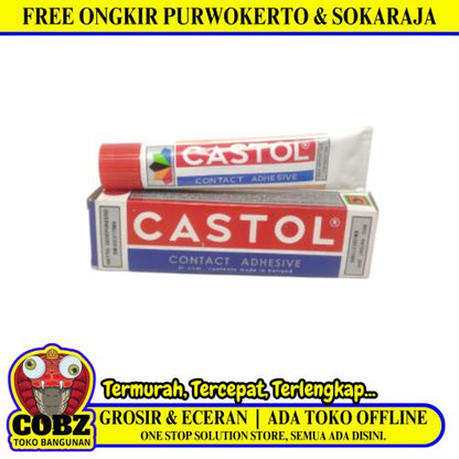 51 GR / CASTOL Lem Kuning Aibon Untuk Kayu Plastik Karet Kulit Dus