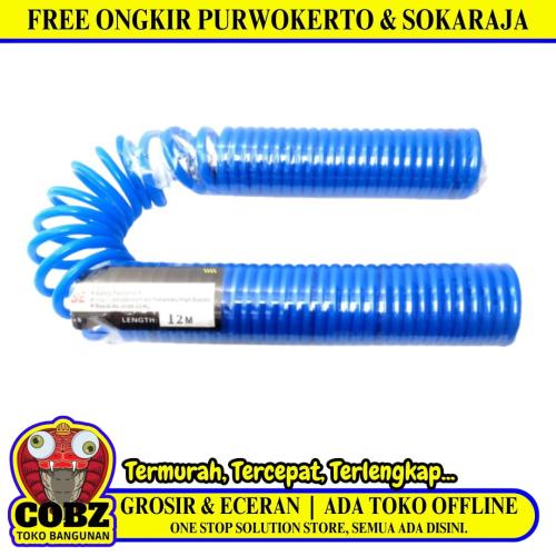 1200 CM / MOLLAR Selang PU Pneumatic Hose Kompresor Angin Biru