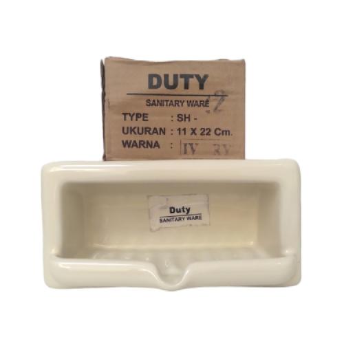 22 CM x 11 CM x 7.2 CM / DUTY SH 22 Tempat Sabun Tanam Dinding Keramik Ivory