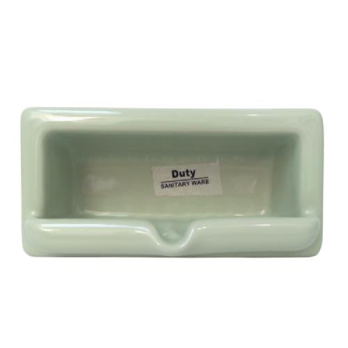 22 CM x 11 CM x 7.2 CM / DUTY SH - 22 Tempat Sabun Tanam Dinding Keramik Apple Green