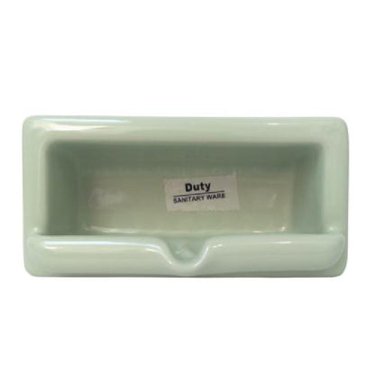 22 CM x 11 CM x 7.2 CM / DUTY SH - 22 Tempat Sabun Tanam Dinding Keramik Apple Green