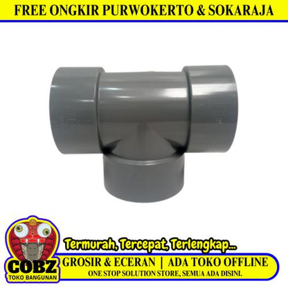 3 IN / RUCIKA D-DT Tee Sambungan Fitting Pipa PVC